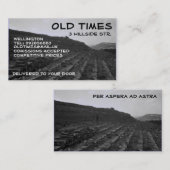 Carte noire et blanche de profil d'affaires de vue (Devant / Derrière)