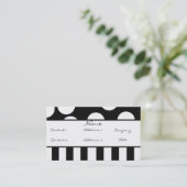 Carte noire et blanche de profil de point de polka (Debout devant)