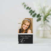 Carte noire et blanche de représentant d'obtention (Debout devant)