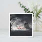 Carte noire et blanche Halloween (Debout devant)