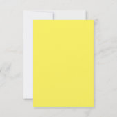 CARTE noire et jaune RSVP de mariage (Dos)
