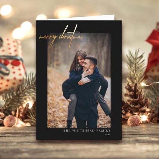 Carte Noire Joyeuse Noire de Noël