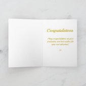 Carte noire pour la célébration de la graduation (Intérieur)