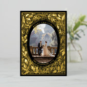 Carte noire traditionnelle au pin et au houx (Debout devant)