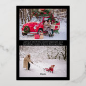 Carte noire traditionnelle au pin et au houx (Verso)