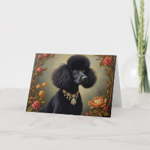 Carte noire Vintage Black Poodle