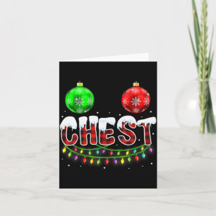 Carte Noix de poitrine Noël Drôle de couple assorti Noix