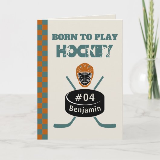 Carte Nom Age Jersey Numéro Sentiment Hockey Sport (Devant)