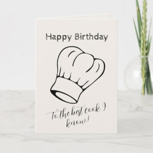 Carte Nom Age Texte Cuisine Lover Cuisinier Chef Anniver