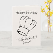 Carte Nom Age Texte Cuisine Lover Cuisinier Chef Anniver (Fleur jaune)