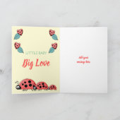 Carte Nom alphabétique nouveau bébé mignon coccinelle ja (Intérieur)