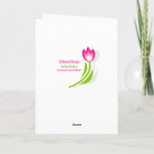 Carte Nom Bouquet de tulipe rose-jour (Dos)