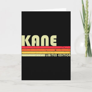 Carte Nom cadeau Kane Personnalisé Drôle Rétro Vintage T