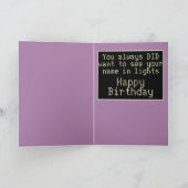 Carte Nom dans les lumières personnalisables (Intérieur)