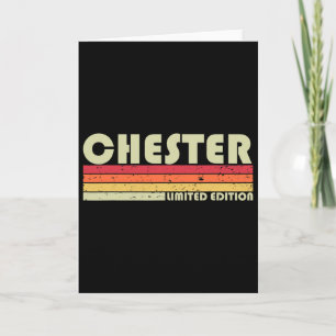 Carte Nom de Chester Cadeau Personnalisé Drôle Rétro Vin