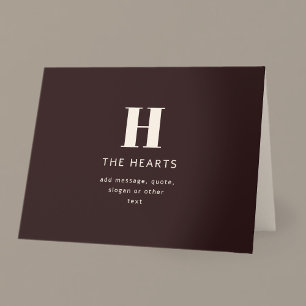 Carte Nom de famille ou nom d'entreprise modifiable