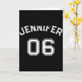 Carte Nom de fille en bas âge Jersey Number Srts Nk Coto (Fleur jaune)