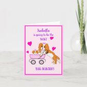 Carte Nom de grande sœur Cavalier King Charles Spaniel (Devant)