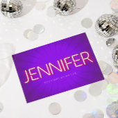 Carte Nom de Jennifer en néon brillant