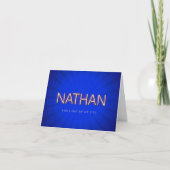 Carte Nom de Nathan dans les néons lumineux (Devant)