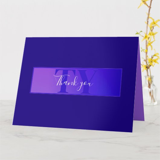 Carte Nom de script élégant moderne & Monogram Ombre Pur (Fleur jaune)