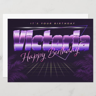 Carte Nom de Victoria Prénom de l'anniversaire de la car