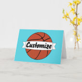 Carte Nom d'équipe de basket/partie faits sur commande (Fleur jaune)