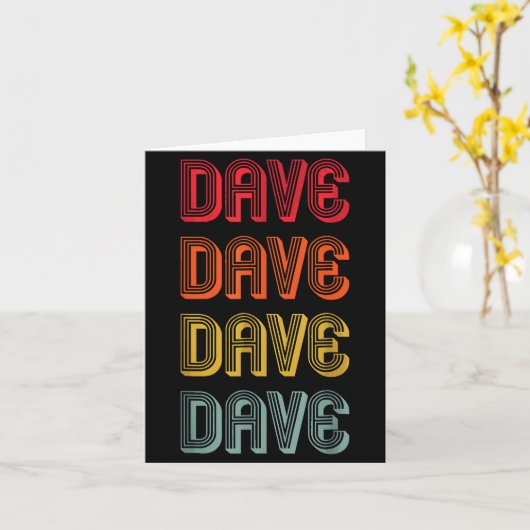 Carte Nom d'homme Papa Garçon Mari Noël Dave Cadeau Nom (Fleur jaune)