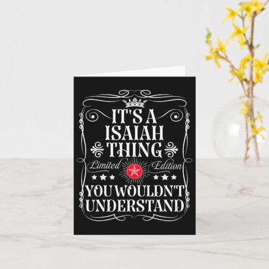 Carte Nom d'Isaïe C'est une chose d'Isaïe que vous ne co (Fleur jaune)