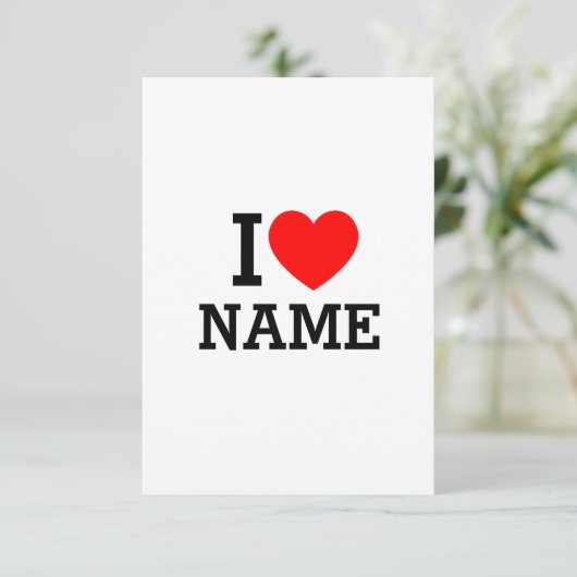 Carte Nom du coeur (Debout devant)