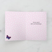 Carte Nom du papillon rose et lilas norvégien (Intérieur)