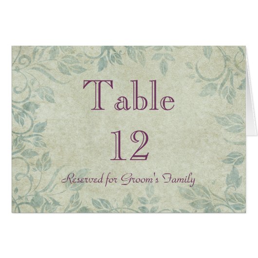 Carte Nom du siège de table (Devant Horizontal)