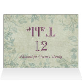 Carte Nom du siège de table (Intérieur Horizontal (haut))