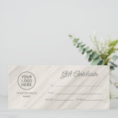 Carte Nom du Spa naturel Certificat cadeau (Debout devant)