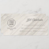 Carte Nom du Spa naturel Certificat cadeau (Devant / Derrière)