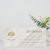 Carte Nom du Spa naturel Certificat cadeau (Debout devant)