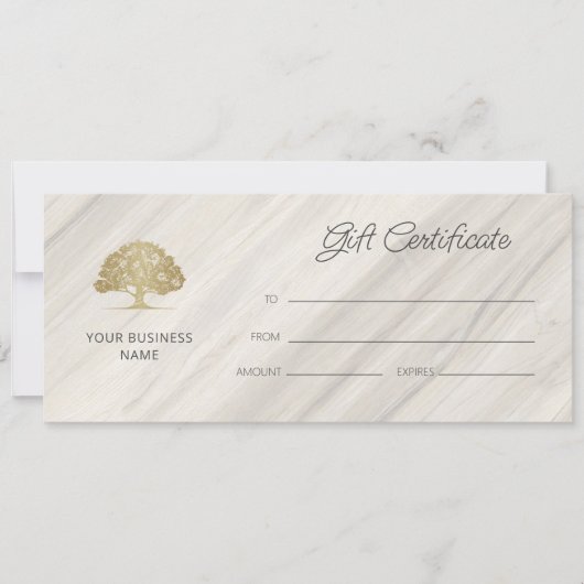 Carte Nom du Spa naturel Certificat cadeau (Devant)