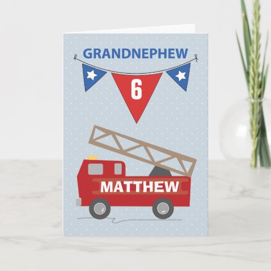 Carte Nom et âge faits sur commande, 6ème petit-neveu (Devant)