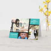 Carte Nom et photo de personnaliser de jour de (Fleur jaune)