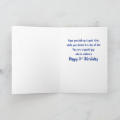 Carte Nom et relation personnalisés Garçon 3e anniversai (Intérieur)