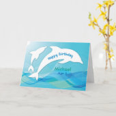 Carte Nom fait sur commande, âge 6, anniversaire de (Fleur jaune)