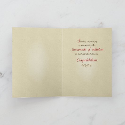 Carte Nom fait sur commande, bénédictions de RCIA sur la (Intérieur)