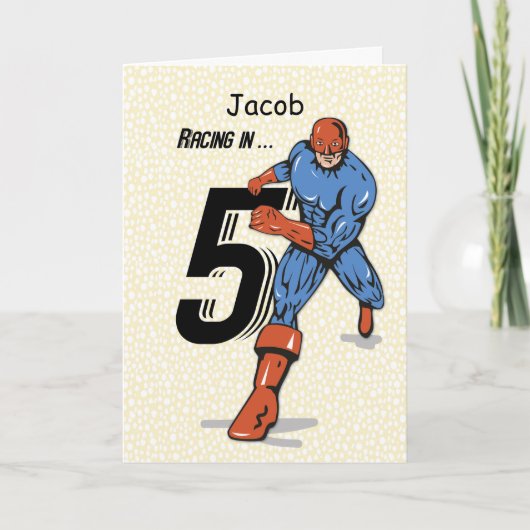 Carte Nom fait sur commande, Jacob, 5ème super héros (Devant)