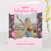 Carte Nom Fleur de Coeur Rose Bleu Caprice de la Saint-V (Fleur jaune)