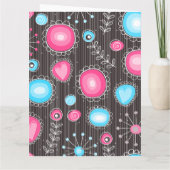 Carte Nom Fleur de Coeur Rose Bleu Caprice de la Saint-V (Dos)