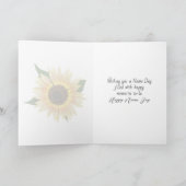 Carte Nom Fleurs de soleil sur la brique (Intérieur)