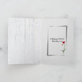 Carte Nom Jour fleurs de pavot rouge (Intérieur)