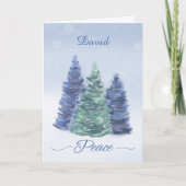 Carte Nom personnalisable Vacances Arbre de paix de sapi (Devant)