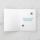 Carte Nom personnalisé 7e anniversaire Hip Hooray (Intérieur)