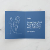 Carte Nom personnalisé Âge Sentiment Sport Volleyball (Intérieur)